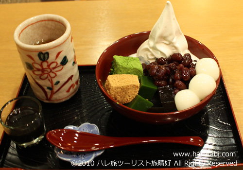 京都の和菓子　茶寮いせはん　いせはん特製あんみつ